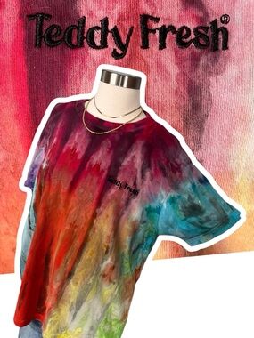 Teddy Fresh unisex watercolor tie dye T-shirt S